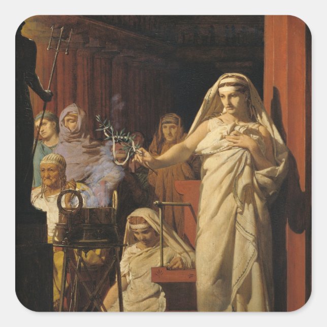Sticker Carré Invocation de Neptune, 1866 (Devant)