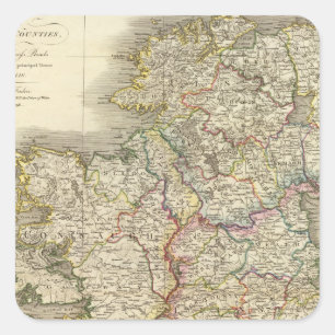 Sticker Carré Ireland map