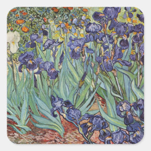 Sticker Carré Iris de Van Gogh Peinture Impressionniste