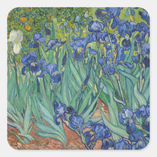 Sticker Carré Irises par Vincent Van Gogh