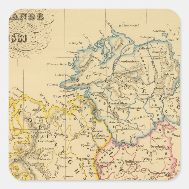 Sticker Carré Irlande 5 (Devant)