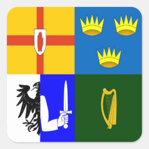 Sticker Carré Irlande Quatre provinces