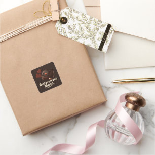 Sticker Carré Iron T Humeur aigre-doux : Art de gâteau au chocol