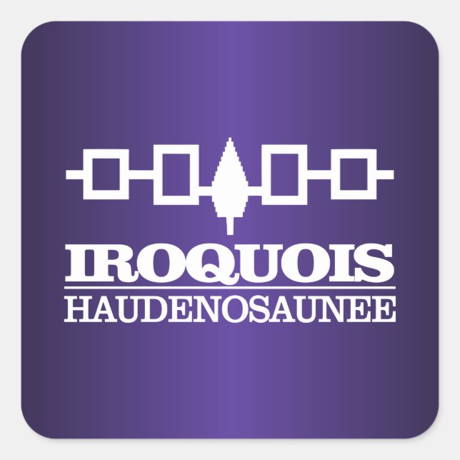 Sticker Carré Iroquois (Haudenosaunee) (Devant)