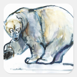 Sticker Carré Isbjørn 2013