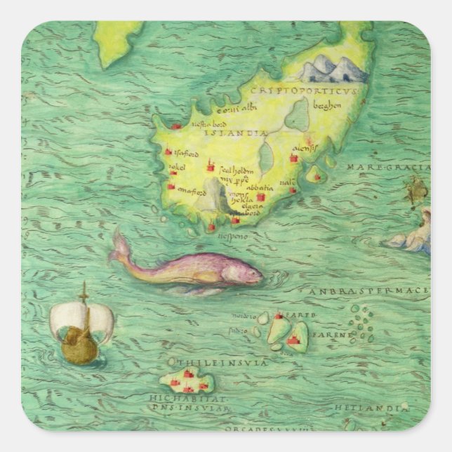 Sticker Carré Islande (Devant)