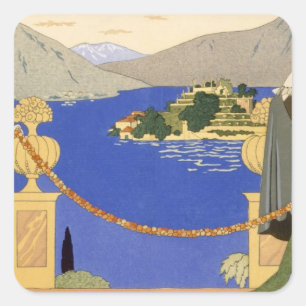 Sticker Carré Isola Bella, robes de soirée a conçu par Redfern,