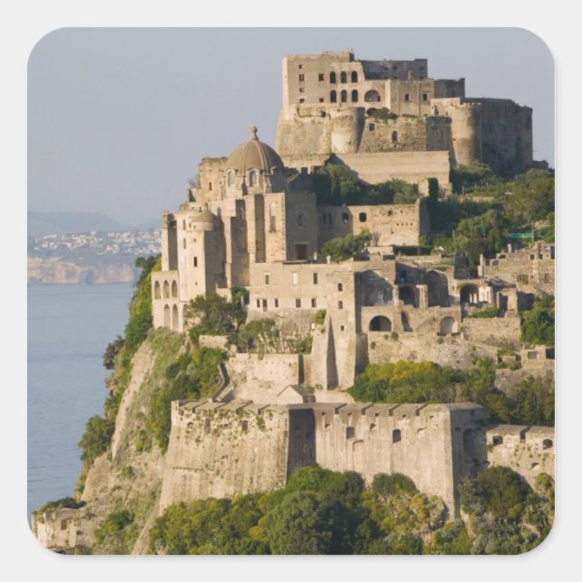 Sticker Carré ITALIE, Campanie, Baie de Naples), ISCHIE, (Devant)