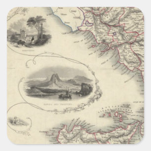 Sticker Carré Italie du Sud 3