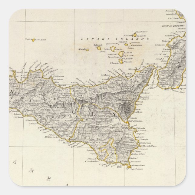 Sticker Carré Italie III (Devant)