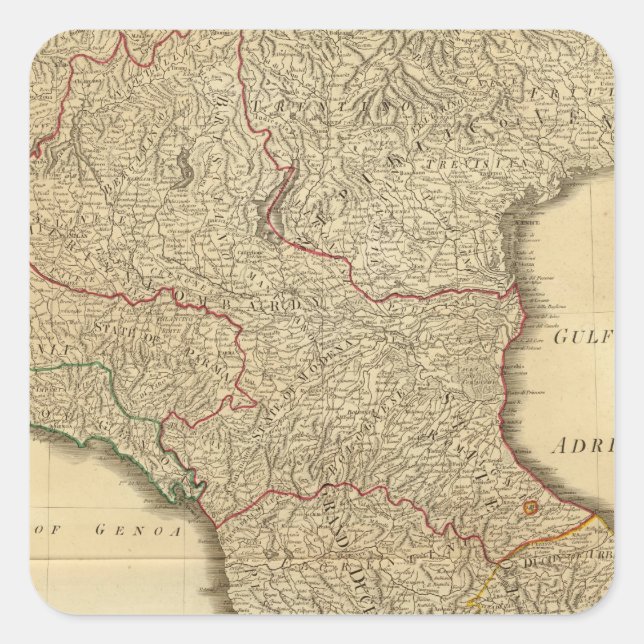 Sticker Carré Italie moyenne, supérieure (Devant)