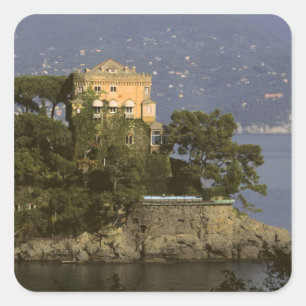 Sticker Carré Italie, Portofino. La vie Pittoresque sur