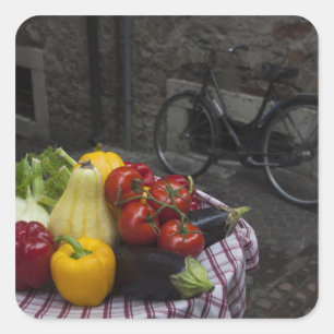 Sticker Carré Italie, province de Brescia, Gargnano. Tableau ave