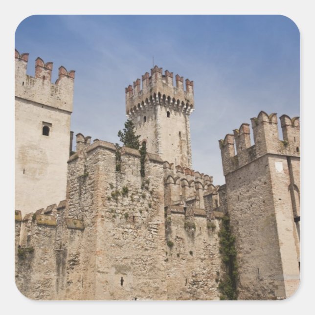Sticker Carré Italie, province de Brescia, Sirmione. Castello 2 (Devant)