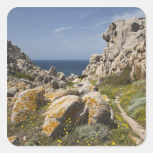 Sticker Carré Italie, Sardaigne, Père Noël Teresa Gallura. Capo 