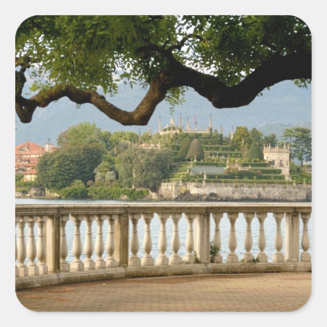 Sticker Carré Italie, Stresa, Lac Majeur, Isola Bella (Devant)