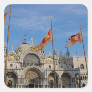 Sticker Carré Italie, Venise, Basilique Saint-Marc sur la place