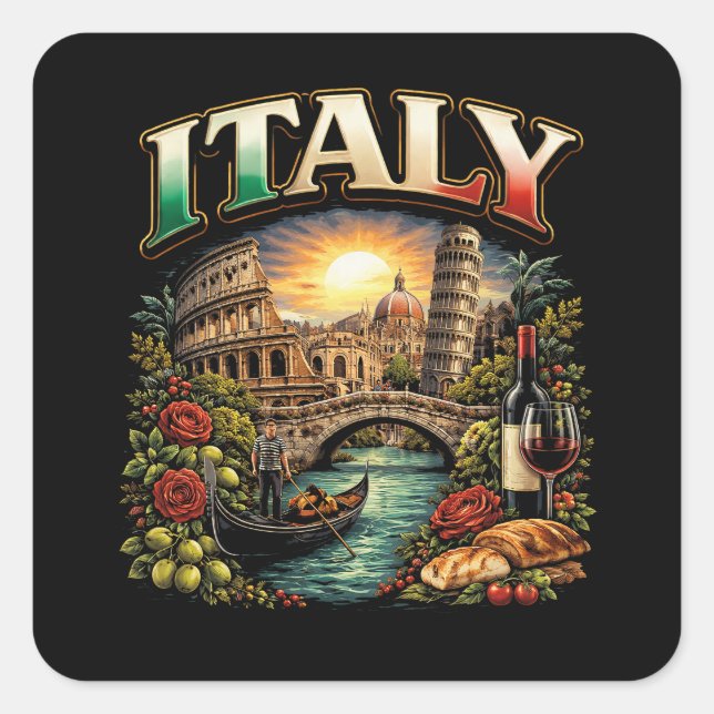 Sticker Carré Italy Eternal (Devant)