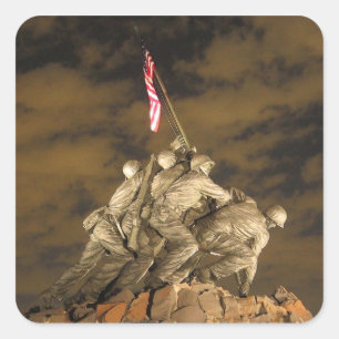 Sticker Carré Iwo Jima Memorial Arlington VA