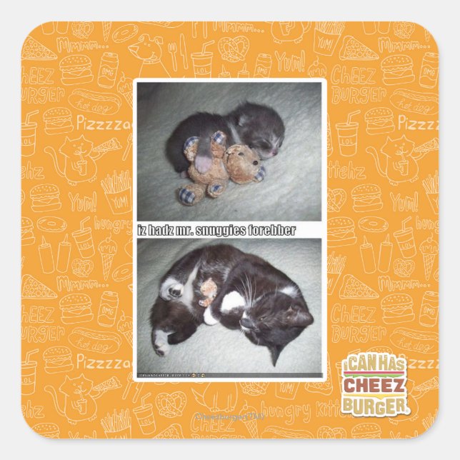 Sticker Carré iz hadz m. snuggies (Devant)