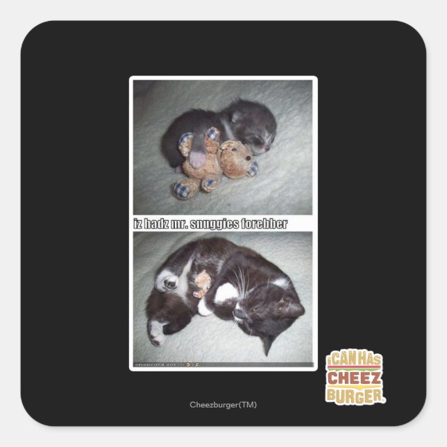 Sticker Carré iz hadz m. snuggies (Devant)