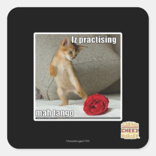 Sticker Carré Iz pratiquant le tango d'heure-milliampère
