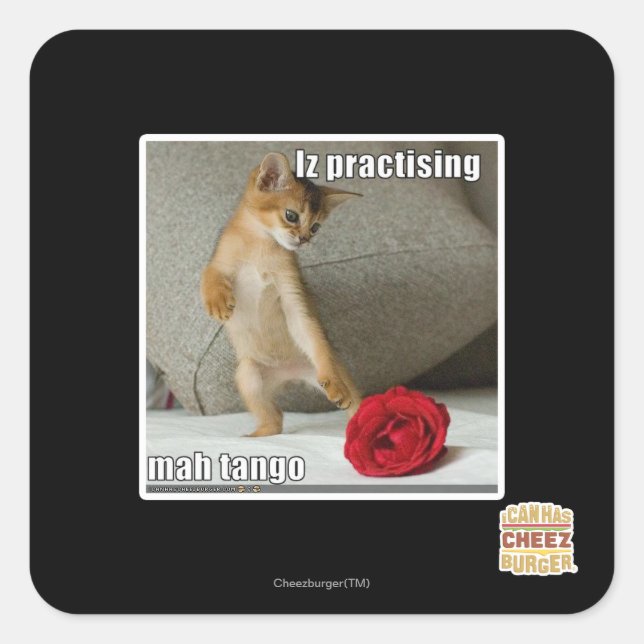 Sticker Carré Iz pratique mah tango (Devant)