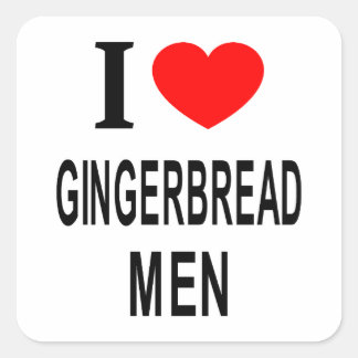 STICKER CARRÉ J'❤️ GINGERPREAD HOMMES J'AIME GINGERPREAD HOMMES 