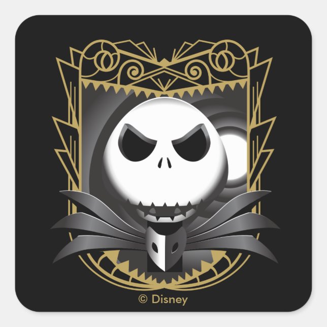 Sticker Carré Jack Skellington | King Jack (Devant)