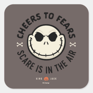 Sticker Carré Jack Skellington - Salutations À La Peur