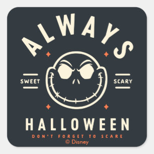 Sticker Carré Jack Skellington - Toujours Halloween