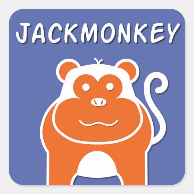 Sticker Carré JackMonkey | Année du singe 2016 (Devant)