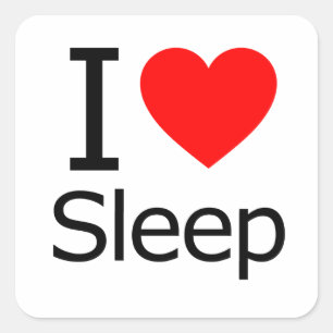 Sticker Carré J'adore dormir