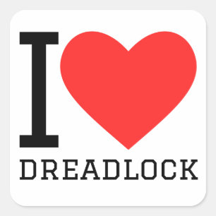 Sticker Carré J'adore dreadlock