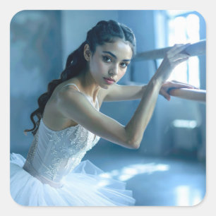 STICKER CARRÉ J'ADORE LE BALLET - BALLET & DANSE