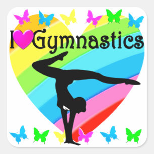 STICKER CARRÉ J'ADORE LE DESIGN GYMNASTIQUE