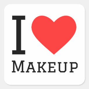 Sticker Carré J'adore le maquillage