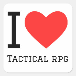 Sticker Carré J'adore le rpg tactique