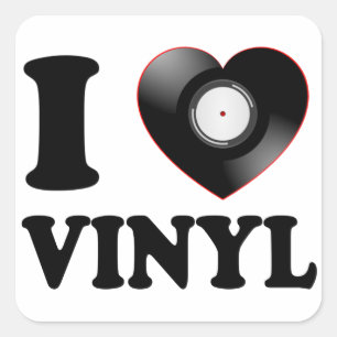 STICKER CARRÉ J'ADORE LE VINYLE