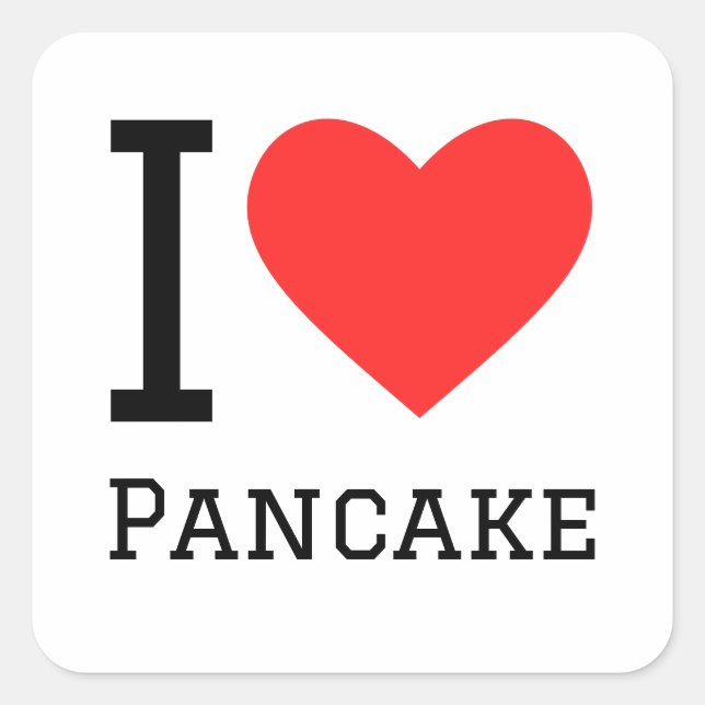 Sticker Carré J'adore les crêpes (Devant)