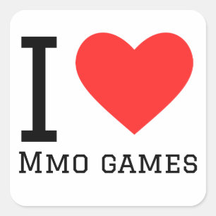 Sticker Carré J'adore les jeux de mmo