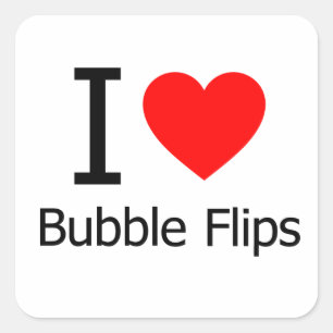 Sticker Carré J'adore les taches de bulle