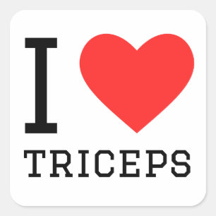 Sticker Carré J'adore les triceps