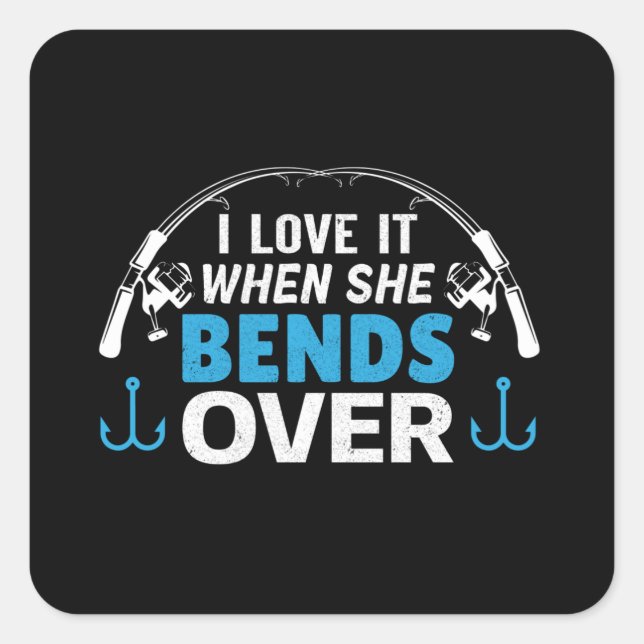 Sticker Carré J'adore quand elle se penche (Devant)