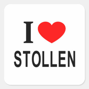 Sticker Carré J'adore STOLLEN J'AIME STOLLEN JE ❤️ STOLLEN