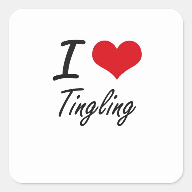 Sticker Carré J'adore Tingling (Devant)