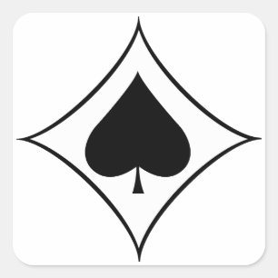 Sticker Carré Jagdgeschwader 53 (JG 53) Pik As Insignia