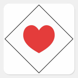 Sticker Carré Jagdgeschwader 77 (JG 77) Herz Comme Insigne