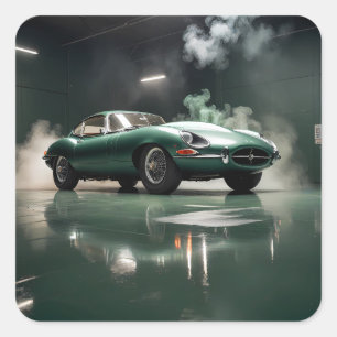 Sticker Carré Jaguar XKE 1964