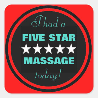 Sticker Carré J'ai fait un massage aujourd'hui !